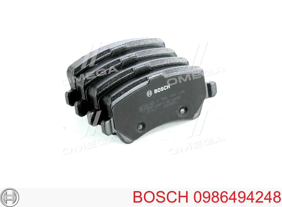 0986494248 Bosch колодки тормозные задние дисковые
