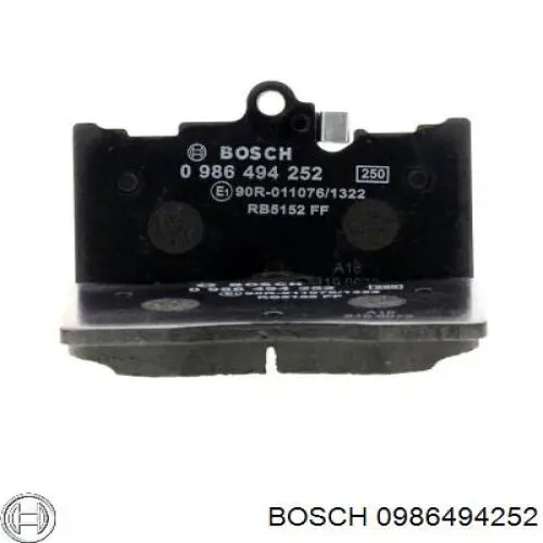 Передние тормозные колодки 0986494252 Bosch