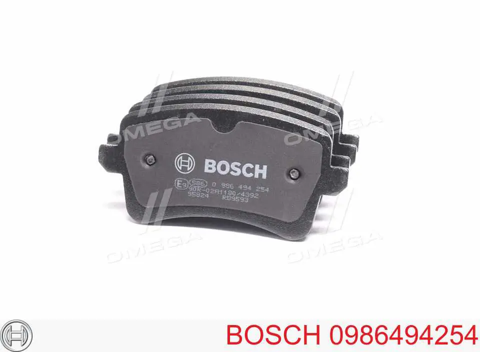 Задние тормозные колодки 0986494254 Bosch