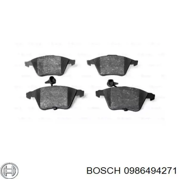 Передние тормозные колодки 0986494271 Bosch
