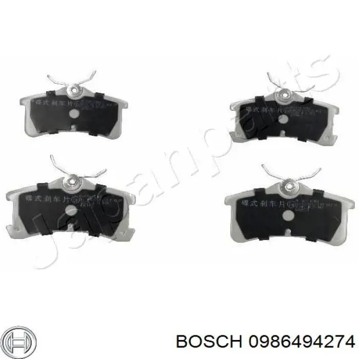 0986494274 Bosch Колодки тормозные дисковые комплект