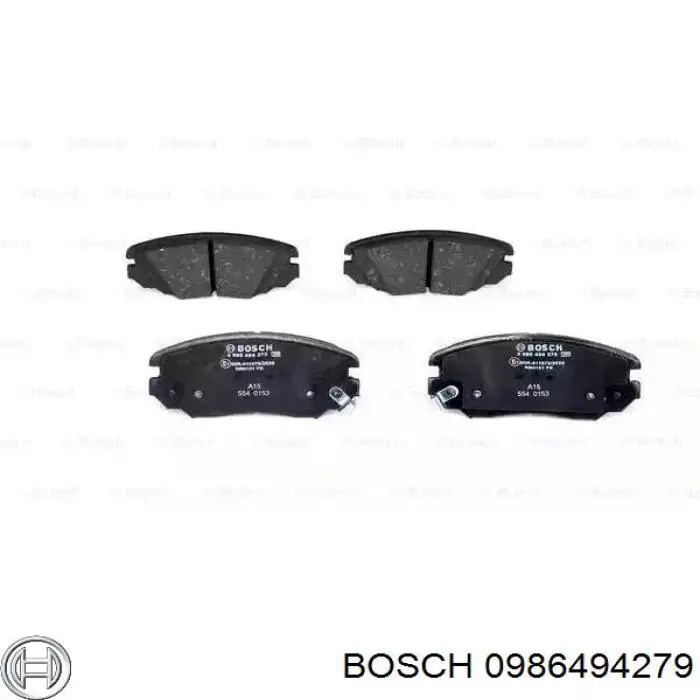 Передние тормозные колодки 0986494279 Bosch