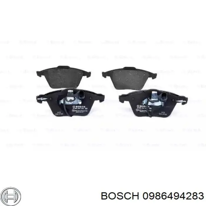 0986494283 Bosch колодки тормозные передние дисковые
