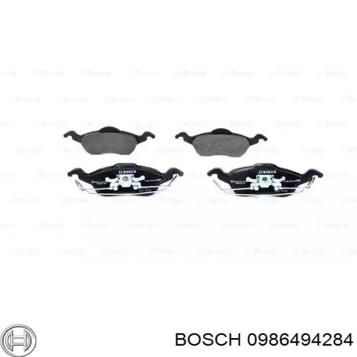 0 986 494 284 Bosch колодки тормозные передние дисковые
