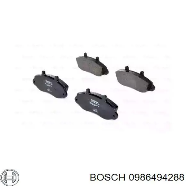 Передние тормозные колодки 0986494288 Bosch