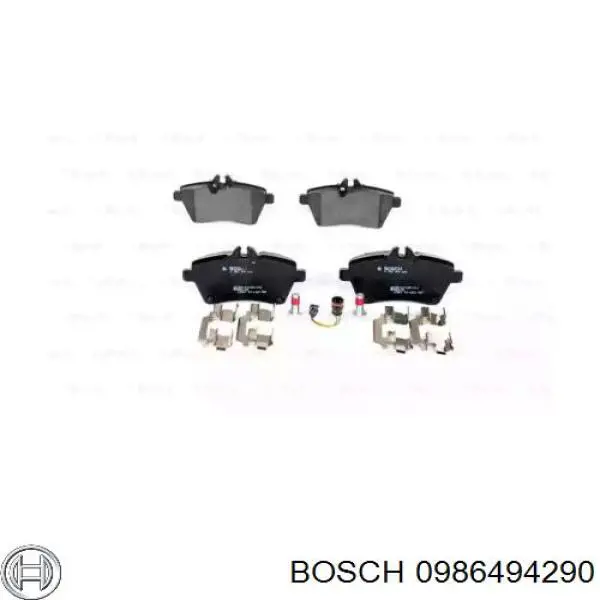 0 986 494 290 Bosch колодки тормозные передние дисковые