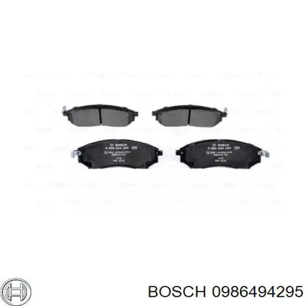 Колодки гальмівні передні, дискові 0986494295 Bosch