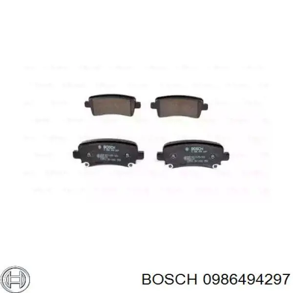 Колодки гальмові задні, дискові 0986494297 Bosch