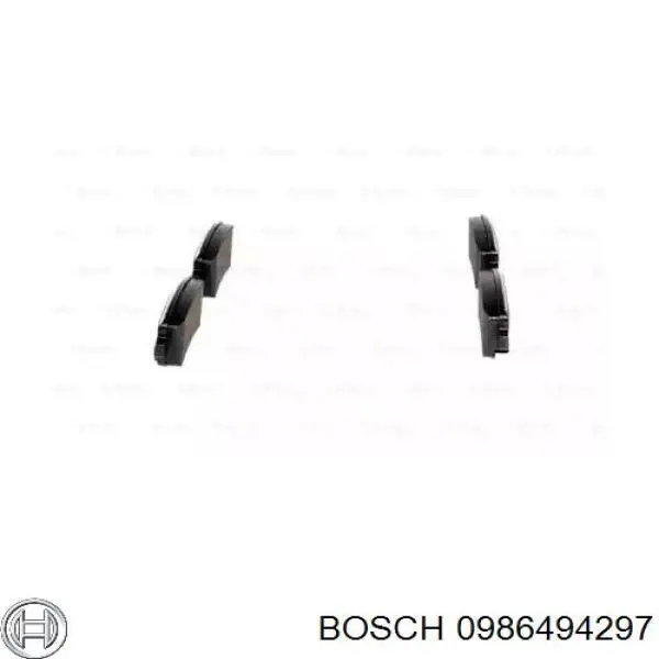 Колодки гальмові задні, дискові 0986494297 Bosch