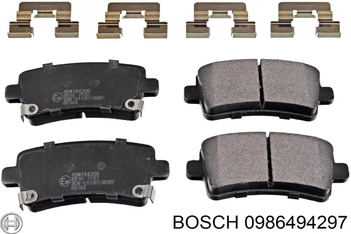 Колодки гальмові задні, дискові 0986494297 Bosch