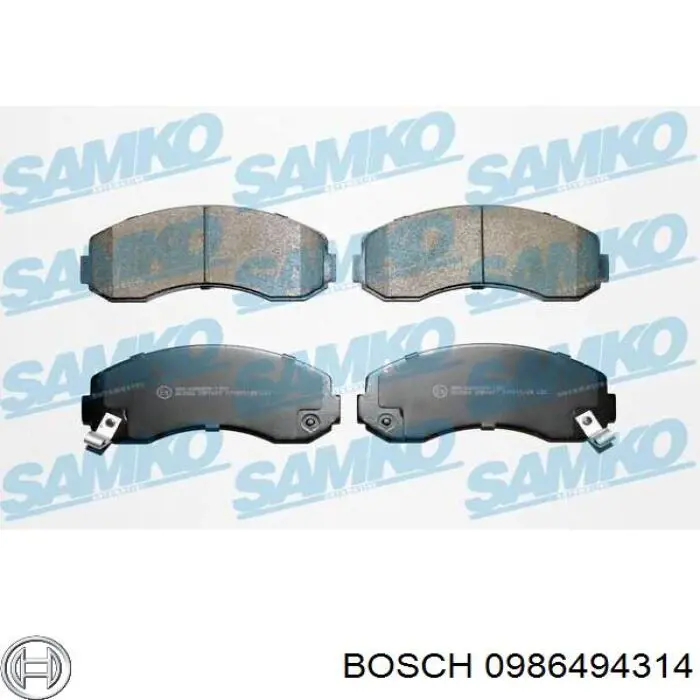 Купить 0986494314 Bosch Колодки тормозные