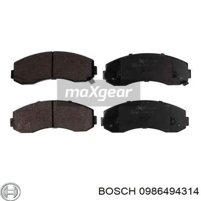 0986494314 Bosch Колодки передние
