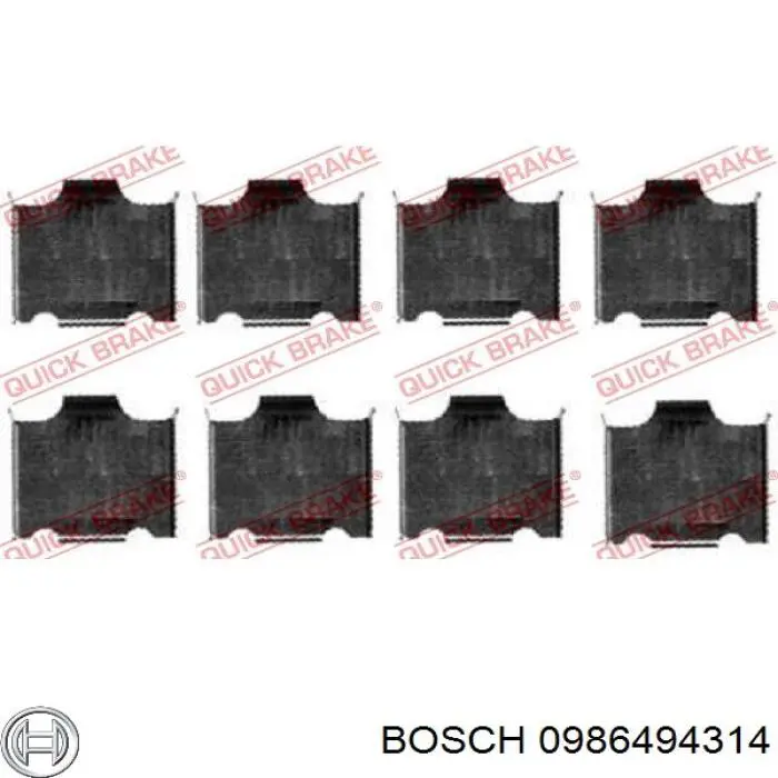 Колодки Bosch 0986494314 цена, от 28.24 USD