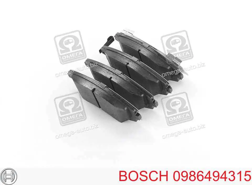 0986494315 Bosch передние тормозные колодки