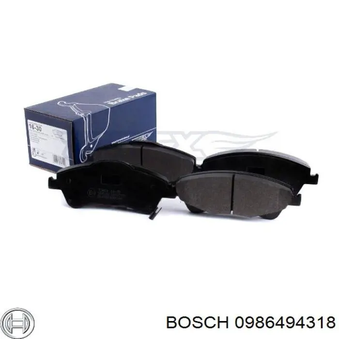 Передние тормозные колодки 0986494318 Bosch