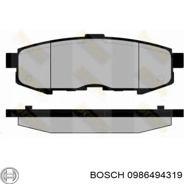 Задние дисковые колодки Bosch 0986494319