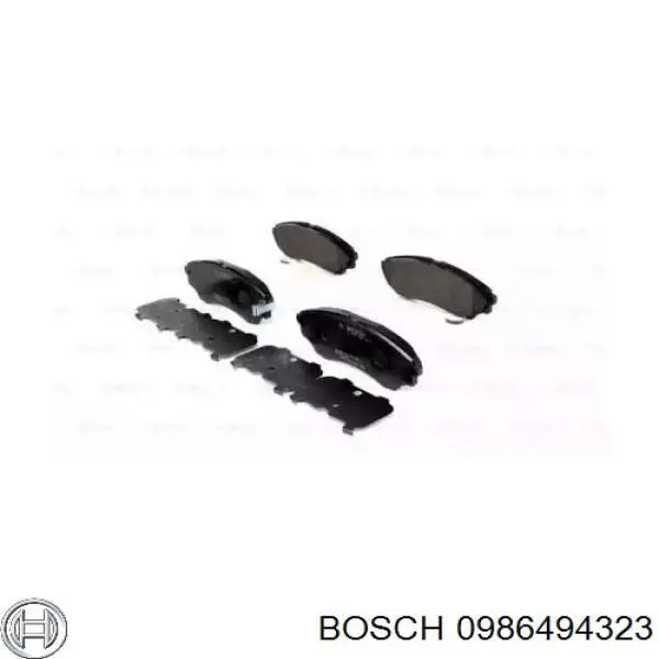 Передние тормозные колодки 0986494323 Bosch