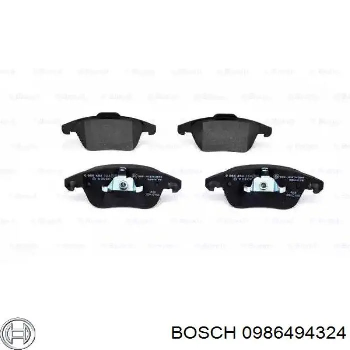 Передние тормозные колодки 0986494324 Bosch