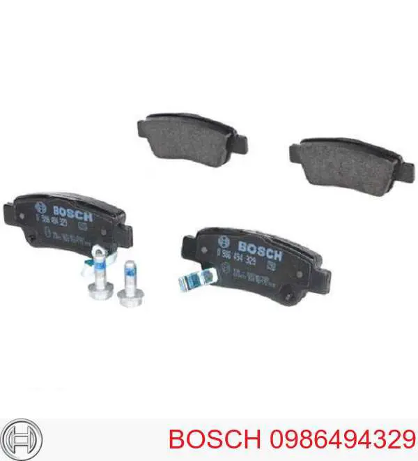 Задние тормозные колодки 0986494329 Bosch