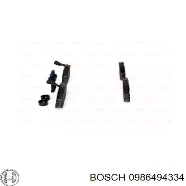 0986494334 Bosch колодки тормозные передние дисковые