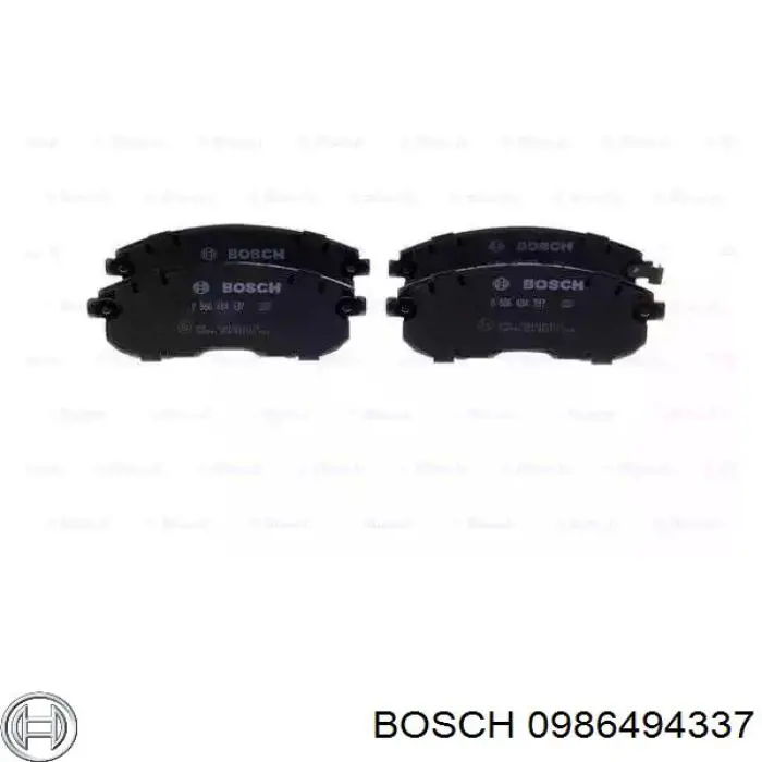 Передние тормозные колодки 0986494337 Bosch