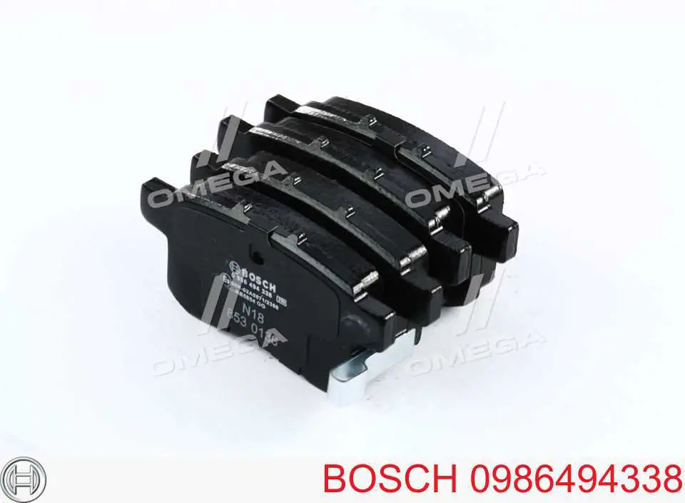 0986494338 Bosch колодки тормозные задние дисковые