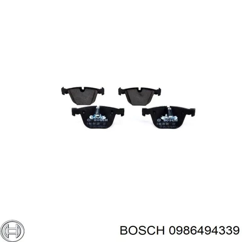 Задние тормозные колодки 0986494339 Bosch