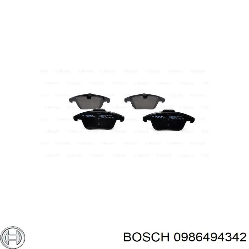 0986494342 Bosch колодки тормозные передние дисковые