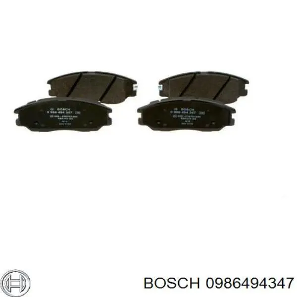Колодки гальмівні передні, дискові 0986494347 Bosch