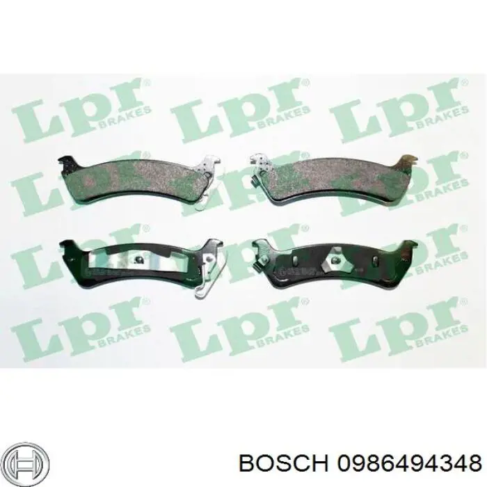 Задние тормозные колодки 0986494348 Bosch