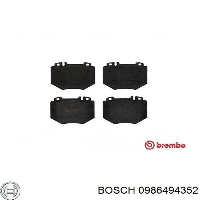 Колодки Bosch 0986494352 цена, от 48.10 USD