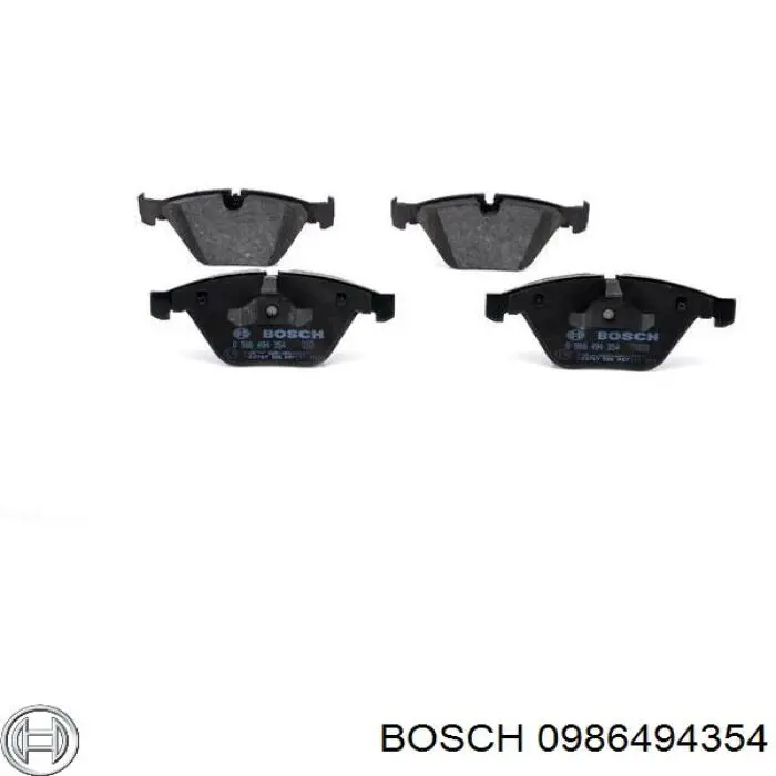 Колодки гальмівні передні, дискові 0986494354 Bosch