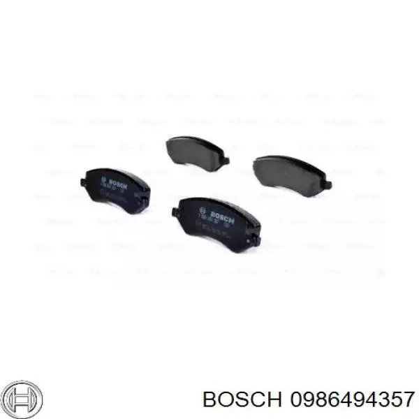 Передние тормозные колодки 0986494357 Bosch