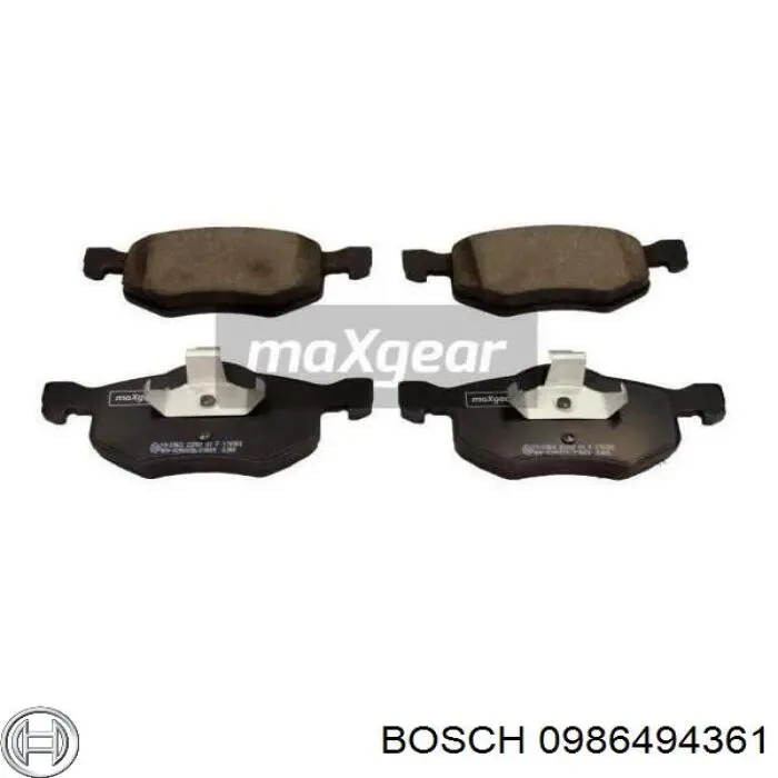 Передние тормозные колодки 0986494361 Bosch