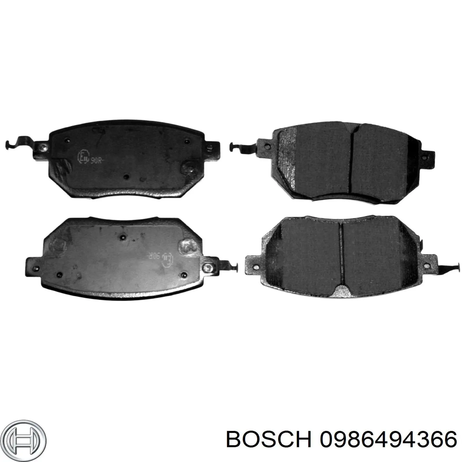 Колодки гальмівні передні, дискові 0986494366 Bosch
