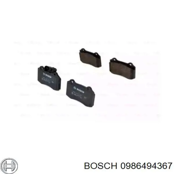 Передние тормозные колодки 0986494367 Bosch