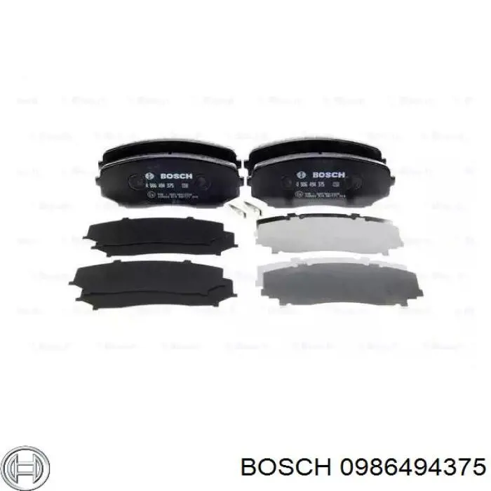 Передние тормозные колодки 0986494375 Bosch