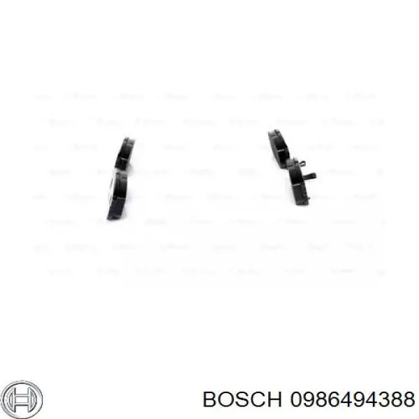 Купить 0986494388 Bosch Колодки тормозные задние, дисковые
