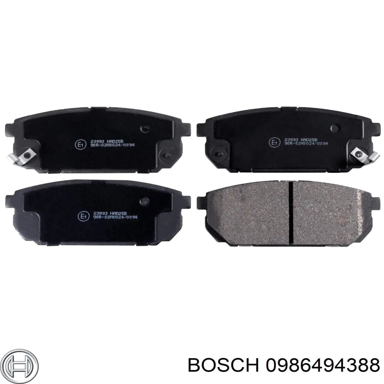 Задние тормозные колодки 0986494388 Bosch