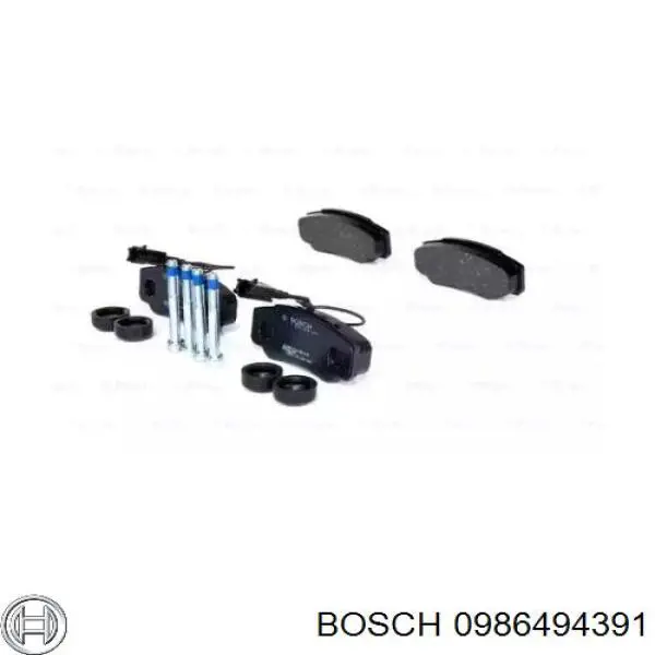 Задние тормозные колодки 0986494391 Bosch