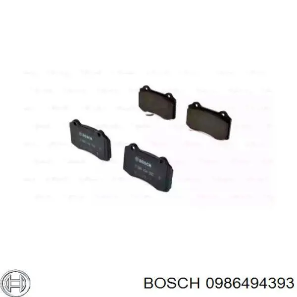 0986494393 Bosch колодки тормозные задние дисковые