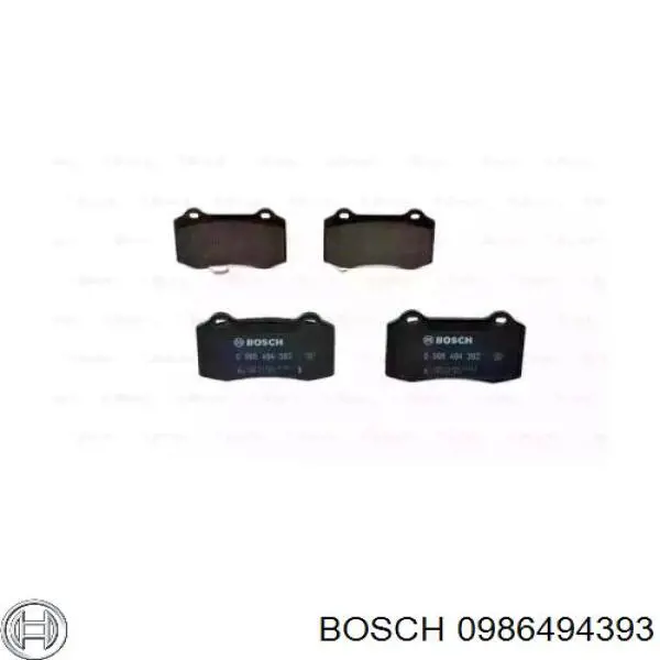 Колодки гальмові задні, дискові 0986494393 Bosch