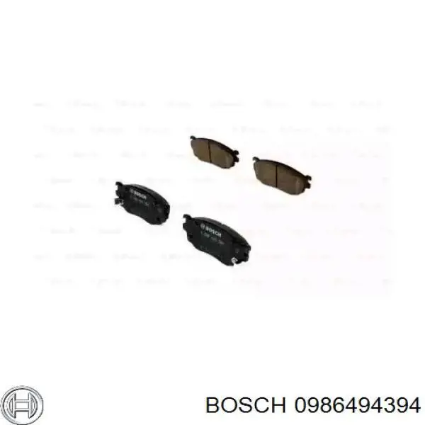 0986494394 Bosch колодки тормозные передние дисковые