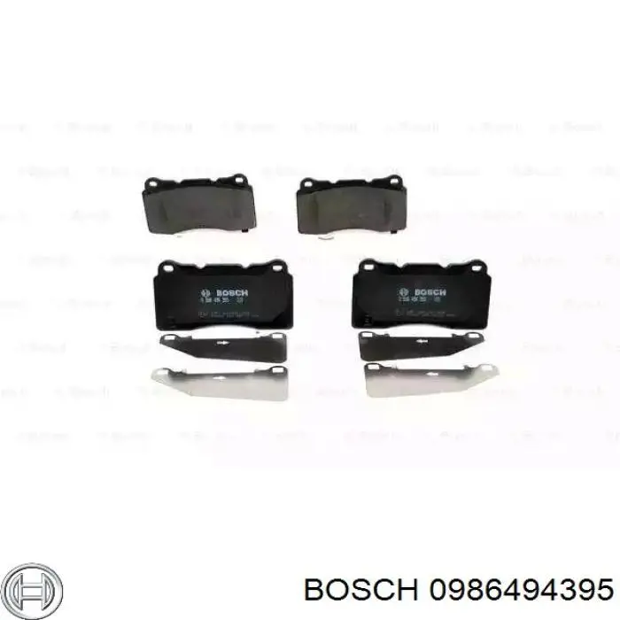 0986494395 Bosch колодки тормозные передние дисковые