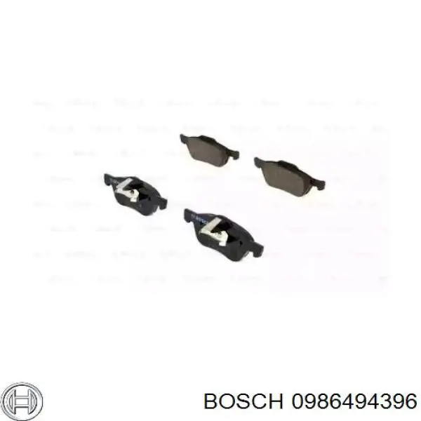 Передние тормозные колодки 0986494396 Bosch