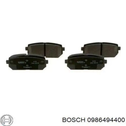 Задние тормозные колодки 0986494400 Bosch