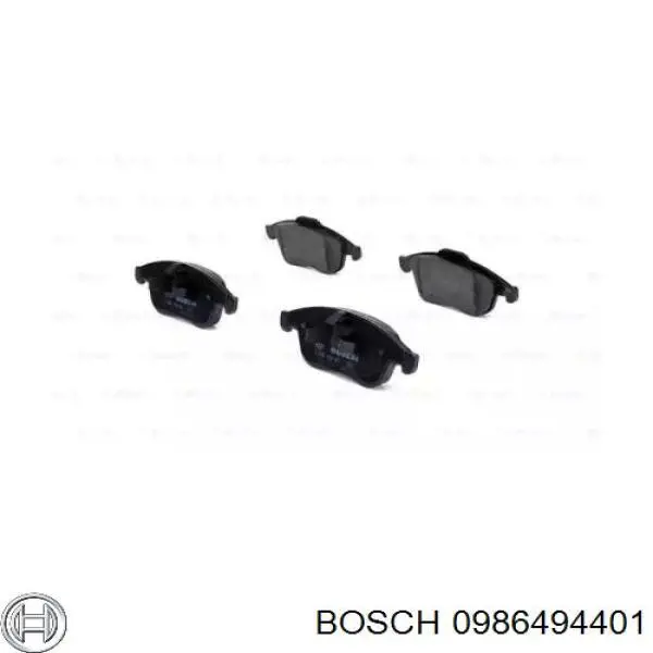 Колодки гальмівні передні, дискові 0986494401 Bosch