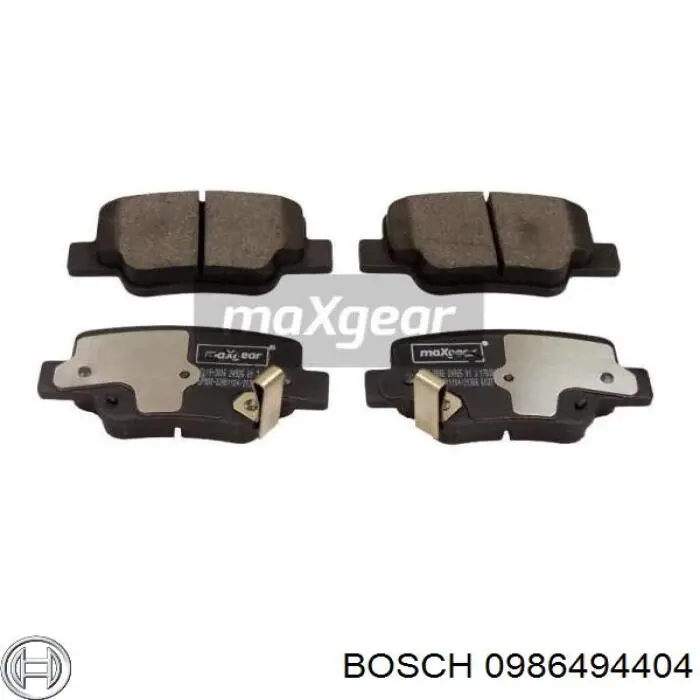 Задние дисковые колодки Bosch 0986494404