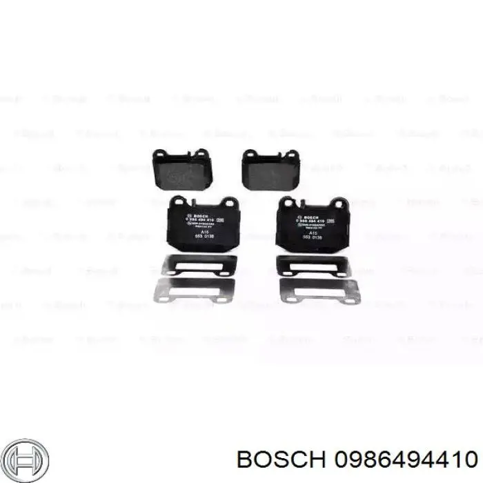 Задние тормозные колодки 0986494410 Bosch