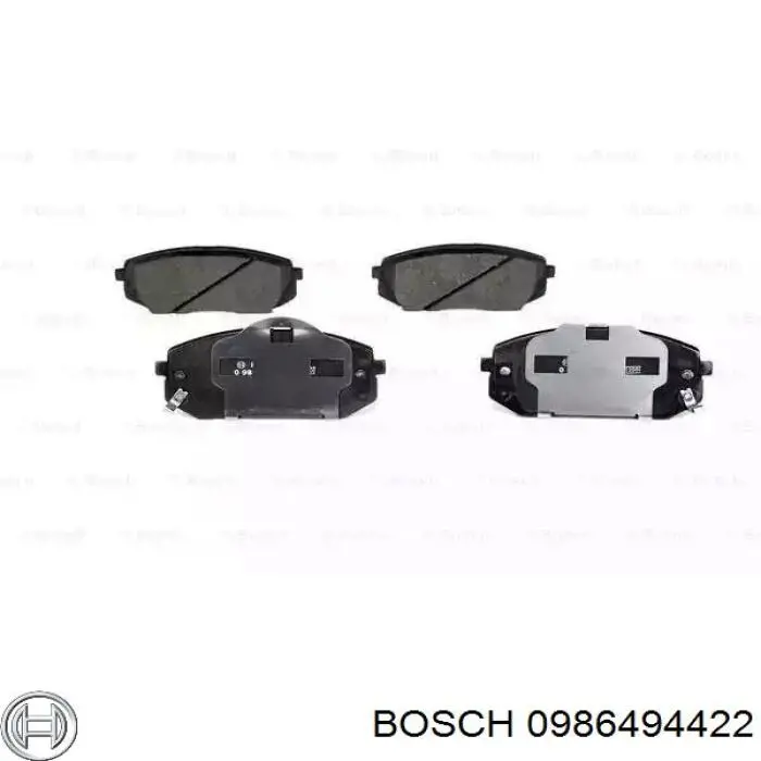 Передние тормозные колодки 0986494422 Bosch